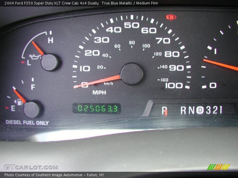 True Blue Metallic / Medium Flint 2004 Ford F350 Super Duty XLT Crew Cab 4x4 Dually