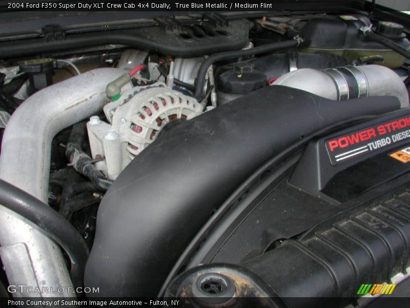 True Blue Metallic / Medium Flint 2004 Ford F350 Super Duty XLT Crew Cab 4x4 Dually