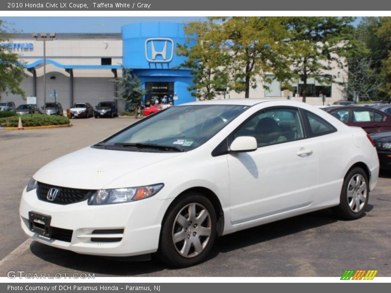 Taffeta White / Gray 2010 Honda Civic LX Coupe