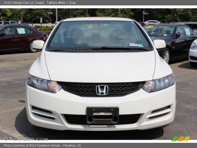 Taffeta White / Gray 2010 Honda Civic LX Coupe
