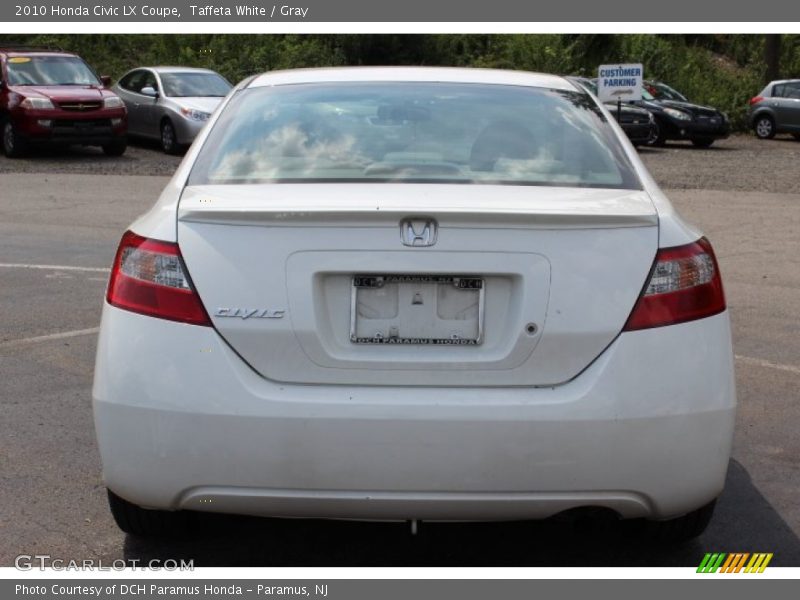 Taffeta White / Gray 2010 Honda Civic LX Coupe