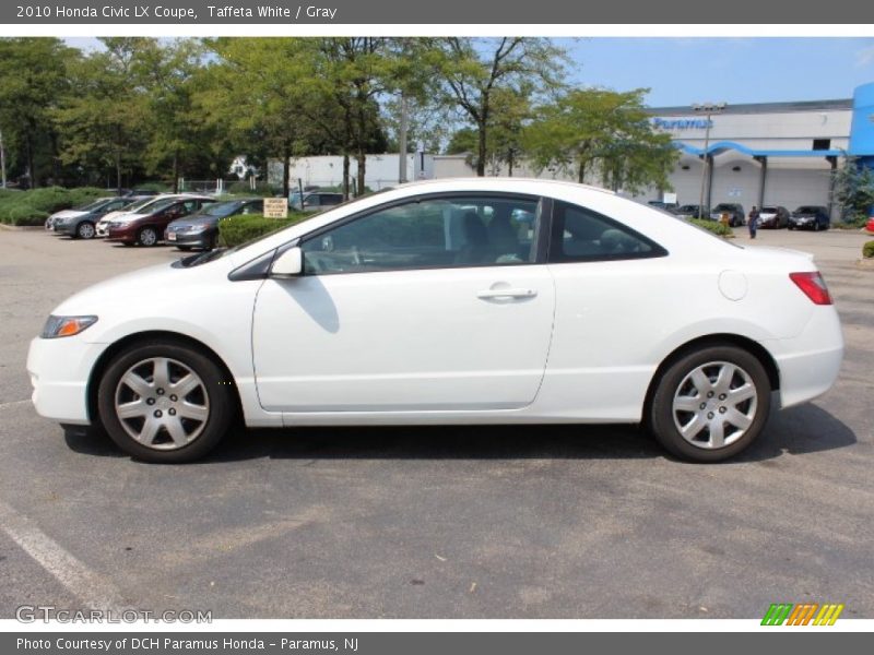Taffeta White / Gray 2010 Honda Civic LX Coupe
