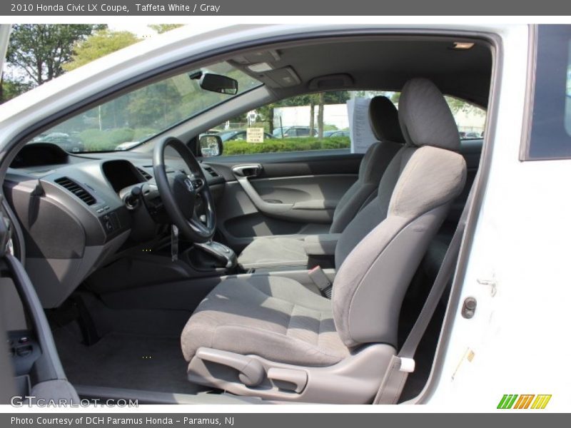 Taffeta White / Gray 2010 Honda Civic LX Coupe