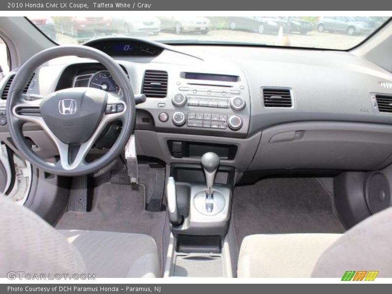 Taffeta White / Gray 2010 Honda Civic LX Coupe
