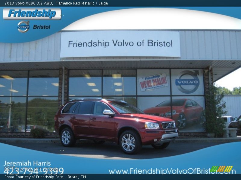 Flamenco Red Metallic / Beige 2013 Volvo XC90 3.2 AWD