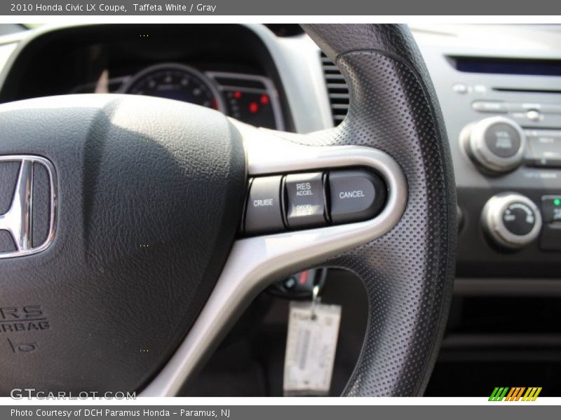 Taffeta White / Gray 2010 Honda Civic LX Coupe