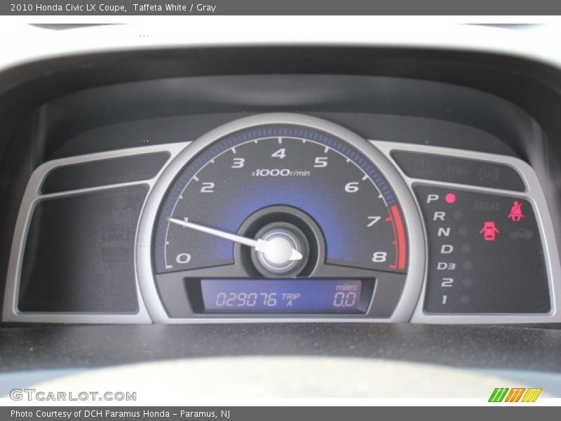 Taffeta White / Gray 2010 Honda Civic LX Coupe