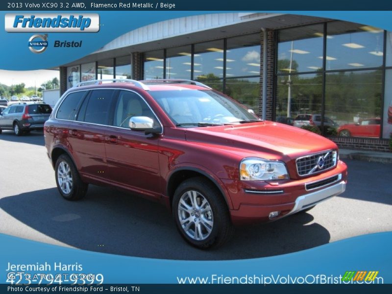 Flamenco Red Metallic / Beige 2013 Volvo XC90 3.2 AWD