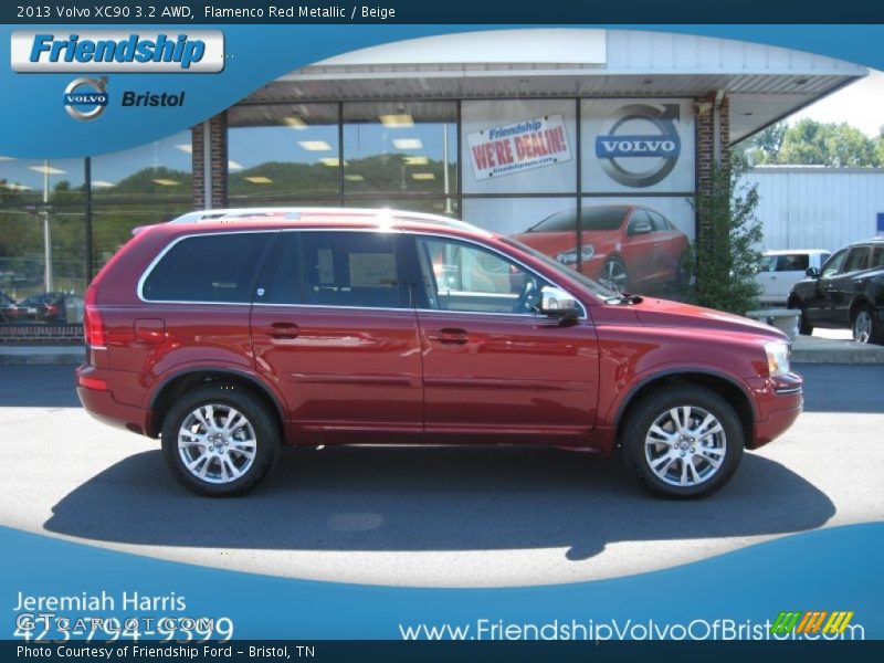Flamenco Red Metallic / Beige 2013 Volvo XC90 3.2 AWD