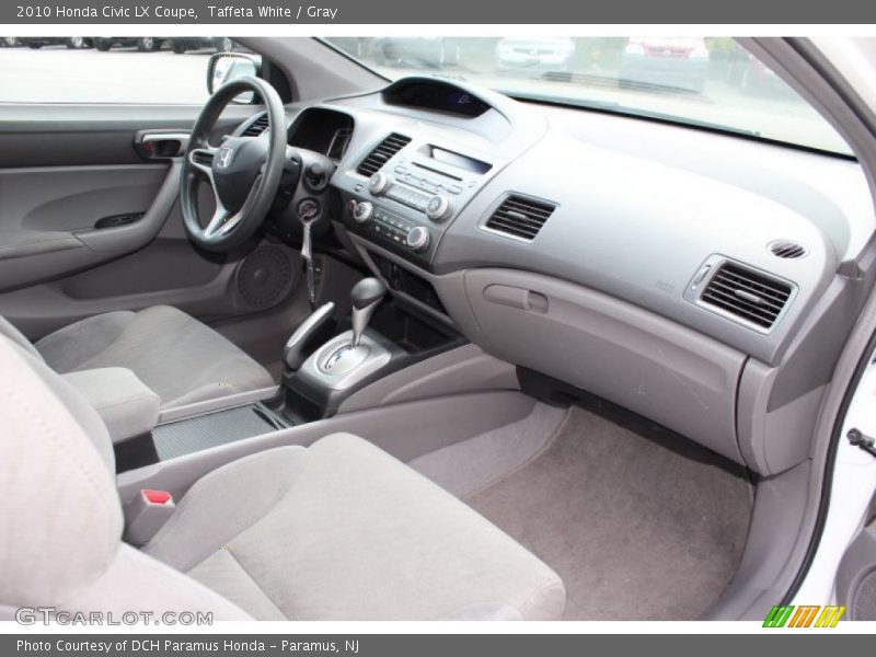 Taffeta White / Gray 2010 Honda Civic LX Coupe