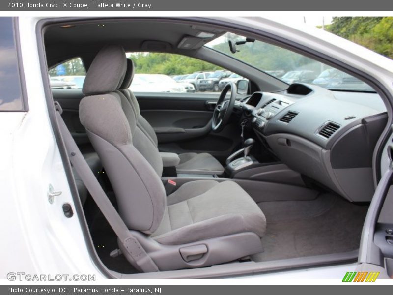 Taffeta White / Gray 2010 Honda Civic LX Coupe