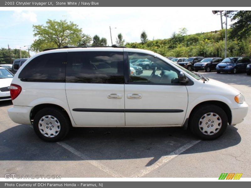 Stone White / Navy Blue 2003 Chrysler Voyager LX
