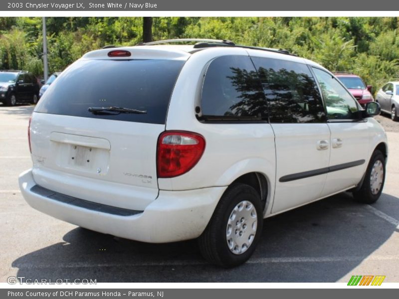 Stone White / Navy Blue 2003 Chrysler Voyager LX