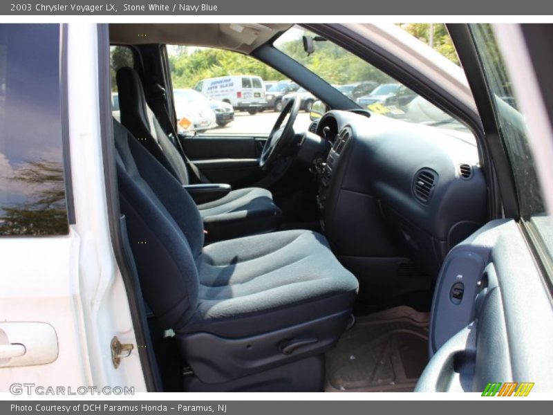 Stone White / Navy Blue 2003 Chrysler Voyager LX