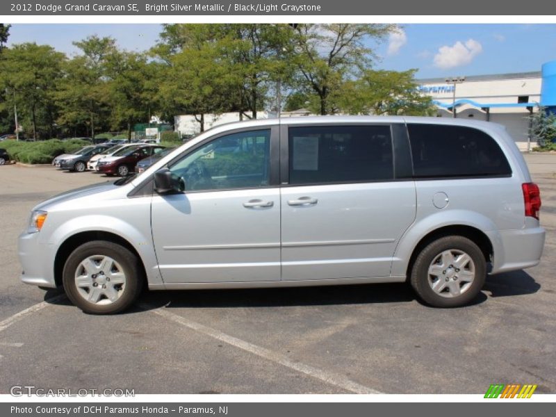 Bright Silver Metallic / Black/Light Graystone 2012 Dodge Grand Caravan SE