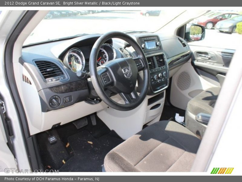 Bright Silver Metallic / Black/Light Graystone 2012 Dodge Grand Caravan SE
