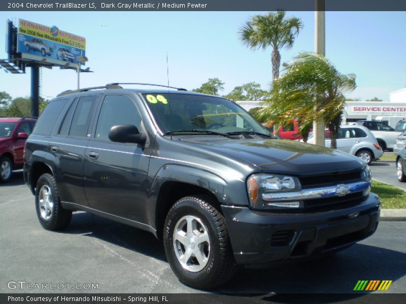 Dark Gray Metallic / Medium Pewter 2004 Chevrolet TrailBlazer LS