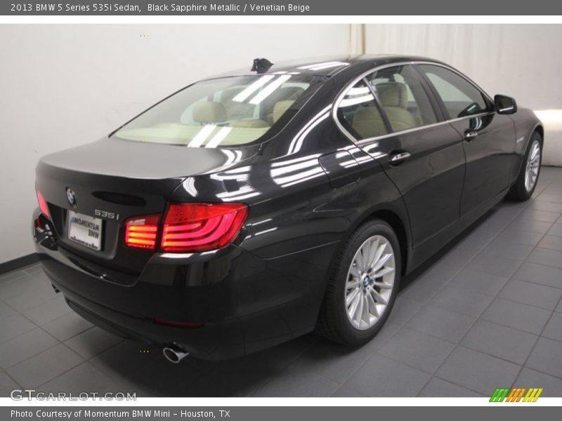 Black Sapphire Metallic / Venetian Beige 2013 BMW 5 Series 535i Sedan