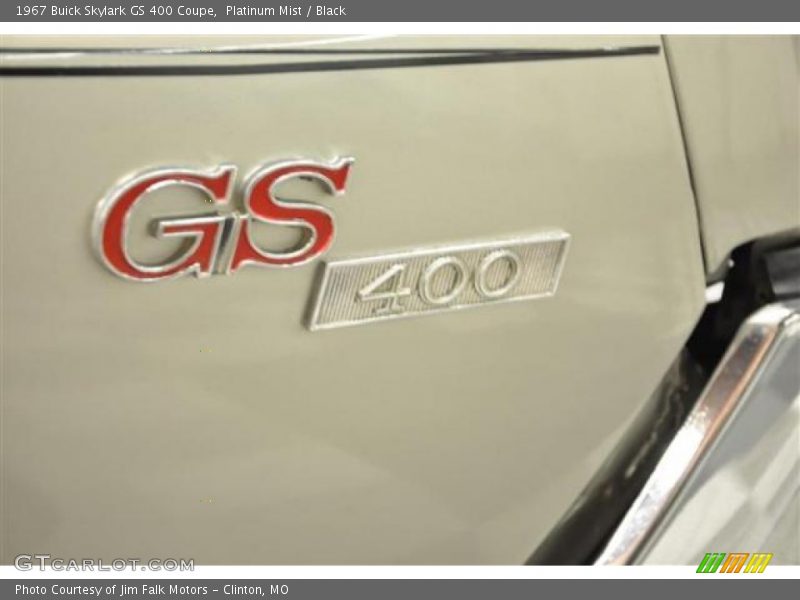 Platinum Mist / Black 1967 Buick Skylark GS 400 Coupe