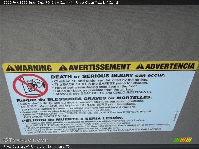 Forest Green Metallic / Camel 2010 Ford F250 Super Duty FX4 Crew Cab 4x4
