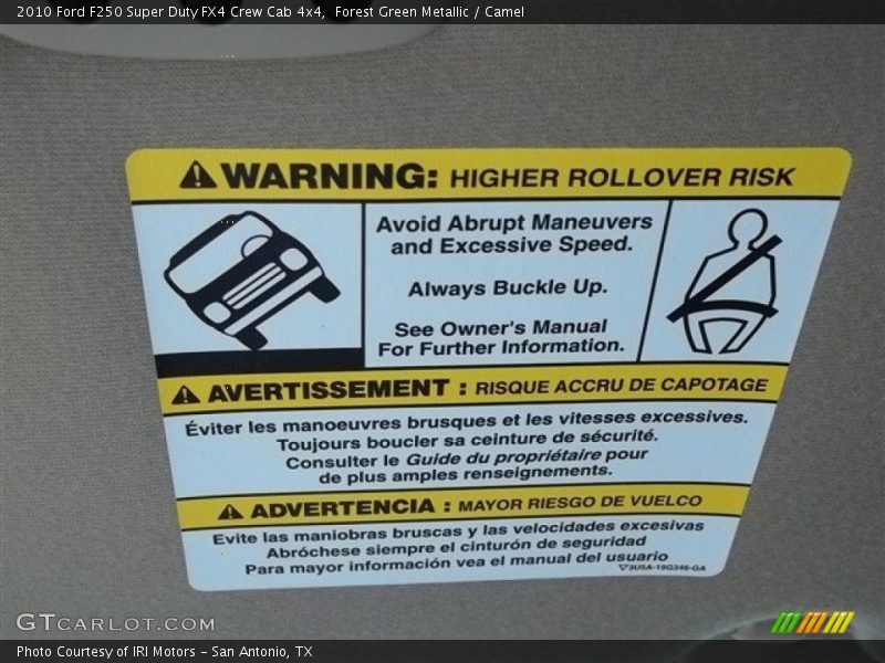 Forest Green Metallic / Camel 2010 Ford F250 Super Duty FX4 Crew Cab 4x4