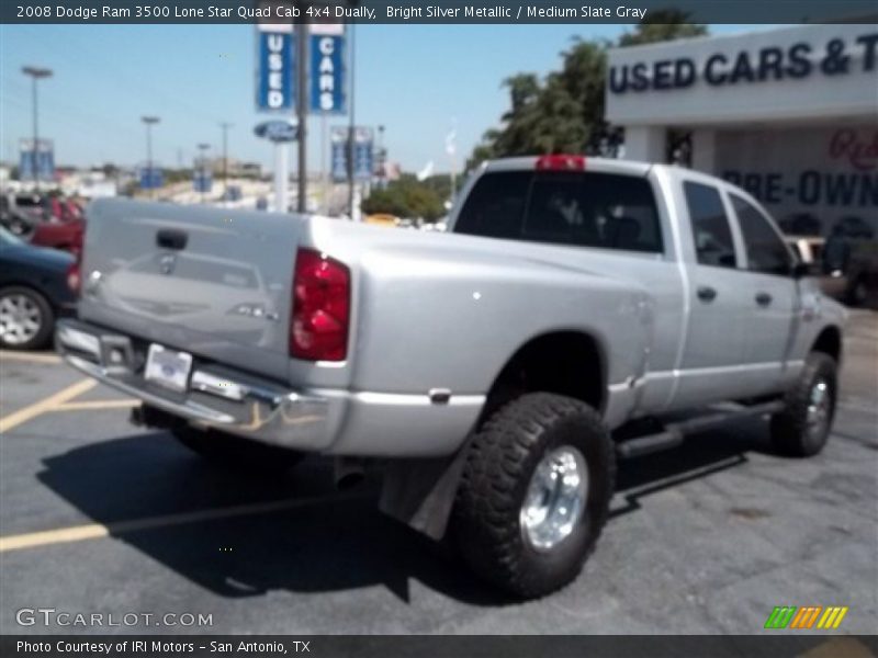 Bright Silver Metallic / Medium Slate Gray 2008 Dodge Ram 3500 Lone Star Quad Cab 4x4 Dually