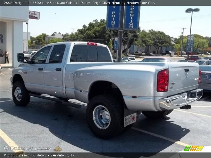 Bright Silver Metallic / Medium Slate Gray 2008 Dodge Ram 3500 Lone Star Quad Cab 4x4 Dually