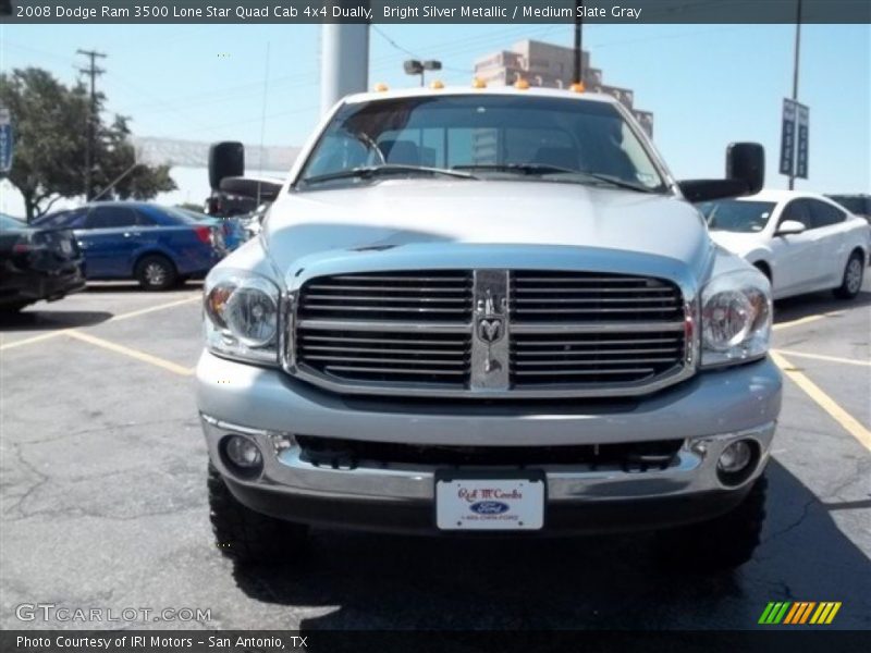 Bright Silver Metallic / Medium Slate Gray 2008 Dodge Ram 3500 Lone Star Quad Cab 4x4 Dually