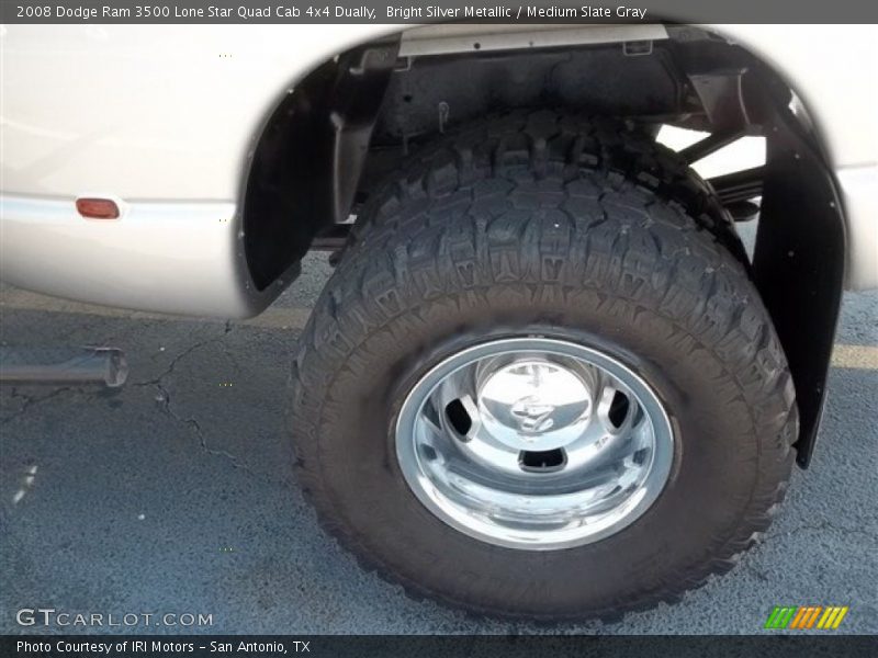 Bright Silver Metallic / Medium Slate Gray 2008 Dodge Ram 3500 Lone Star Quad Cab 4x4 Dually