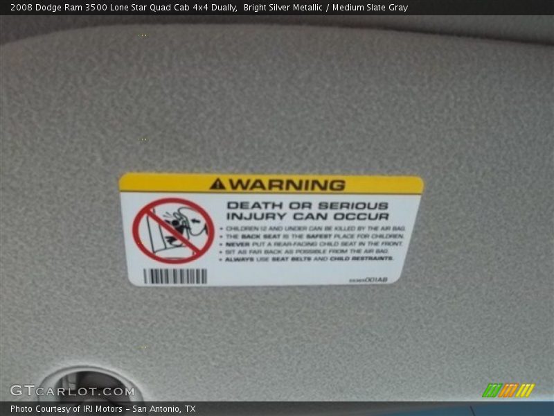 Bright Silver Metallic / Medium Slate Gray 2008 Dodge Ram 3500 Lone Star Quad Cab 4x4 Dually
