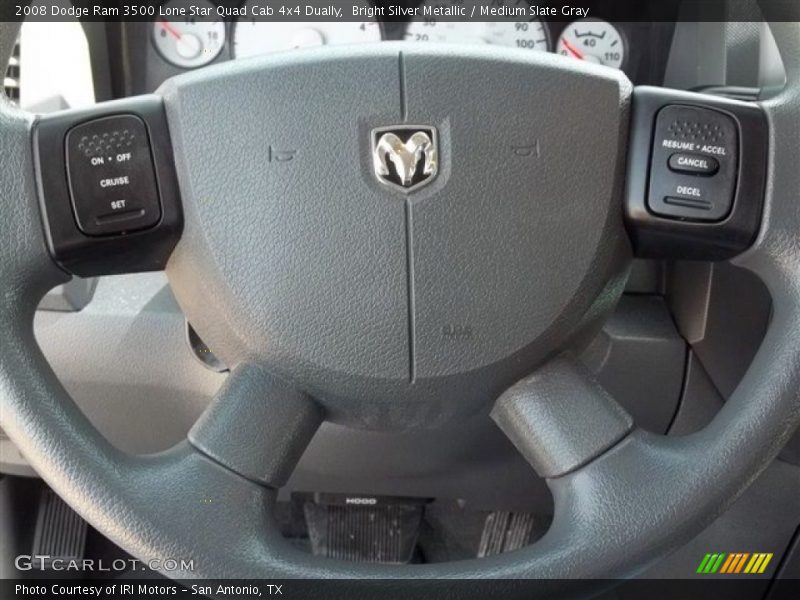 Bright Silver Metallic / Medium Slate Gray 2008 Dodge Ram 3500 Lone Star Quad Cab 4x4 Dually