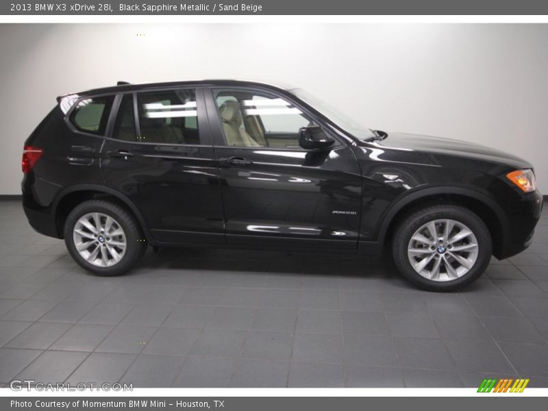 Black Sapphire Metallic / Sand Beige 2013 BMW X3 xDrive 28i