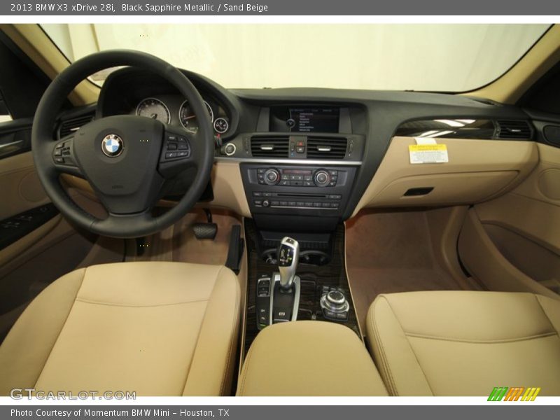 Black Sapphire Metallic / Sand Beige 2013 BMW X3 xDrive 28i