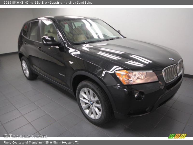 Black Sapphire Metallic / Sand Beige 2013 BMW X3 xDrive 28i