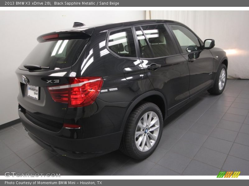 Black Sapphire Metallic / Sand Beige 2013 BMW X3 xDrive 28i