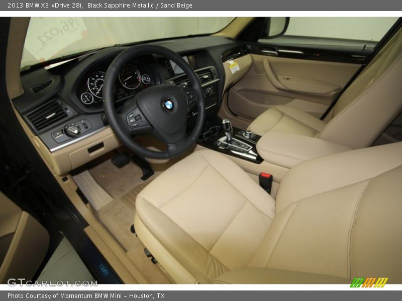 Black Sapphire Metallic / Sand Beige 2013 BMW X3 xDrive 28i