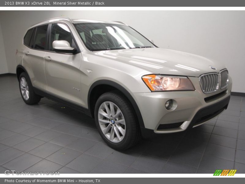 Mineral Silver Metallic / Black 2013 BMW X3 xDrive 28i