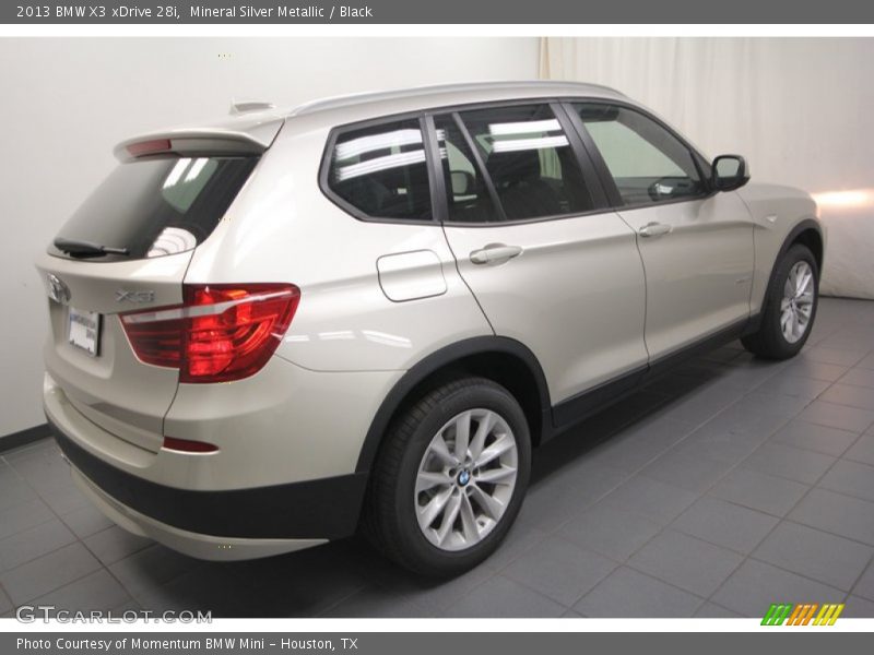 Mineral Silver Metallic / Black 2013 BMW X3 xDrive 28i