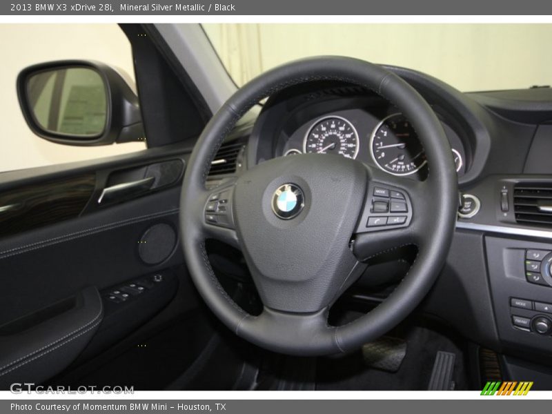 Mineral Silver Metallic / Black 2013 BMW X3 xDrive 28i