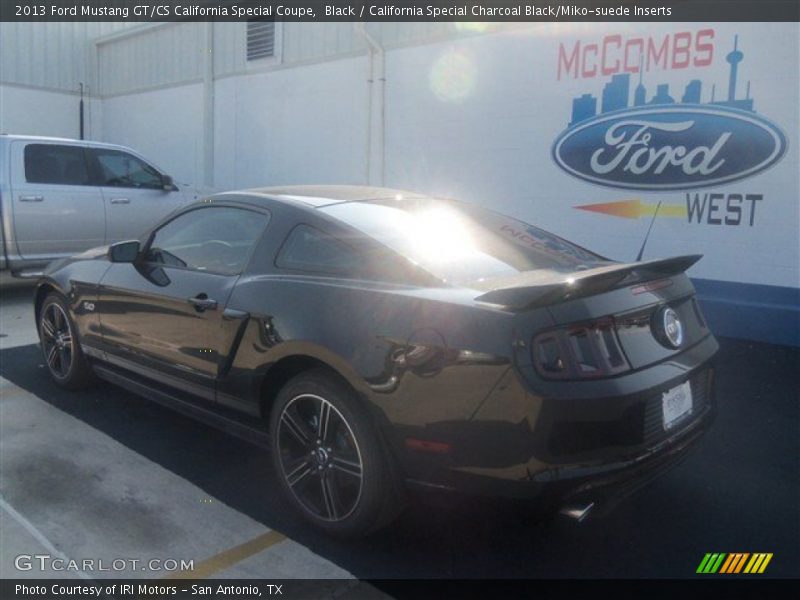 Black / California Special Charcoal Black/Miko-suede Inserts 2013 Ford Mustang GT/CS California Special Coupe