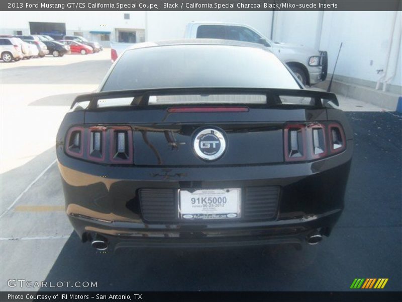 Black / California Special Charcoal Black/Miko-suede Inserts 2013 Ford Mustang GT/CS California Special Coupe