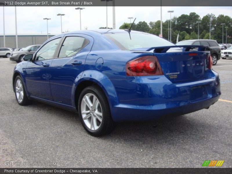 Blue Streak Pearl / Black 2012 Dodge Avenger SXT