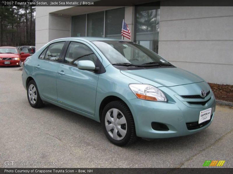 Jade Sea Metallic / Bisque 2007 Toyota Yaris Sedan