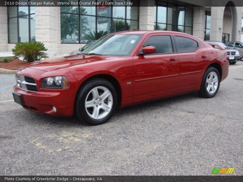 Inferno Red Crystal Pearl / Dark Slate Gray 2010 Dodge Charger Rallye