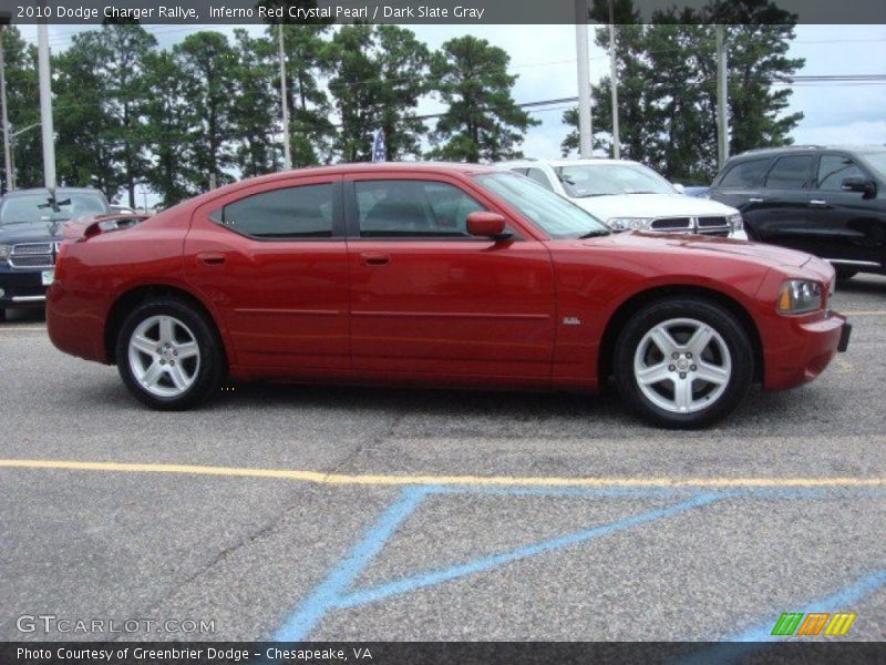 Inferno Red Crystal Pearl / Dark Slate Gray 2010 Dodge Charger Rallye