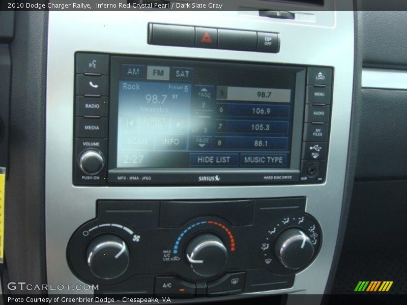 Inferno Red Crystal Pearl / Dark Slate Gray 2010 Dodge Charger Rallye