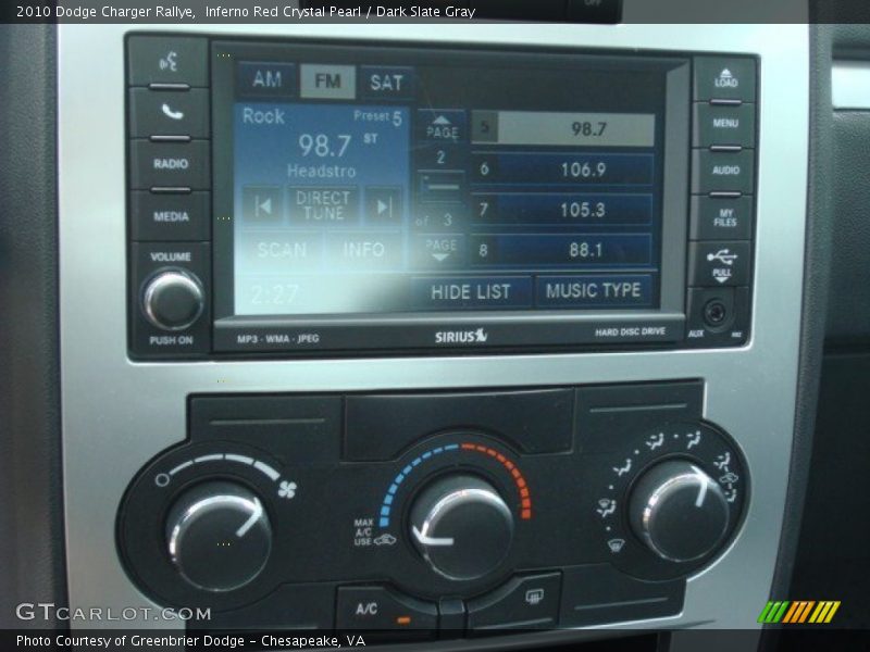Inferno Red Crystal Pearl / Dark Slate Gray 2010 Dodge Charger Rallye