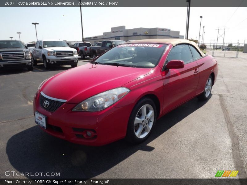 Absolutely Red / Ivory 2007 Toyota Solara SLE V6 Convertible