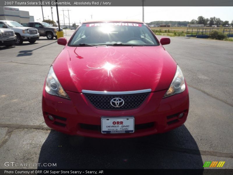 Absolutely Red / Ivory 2007 Toyota Solara SLE V6 Convertible