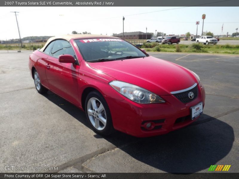 Absolutely Red / Ivory 2007 Toyota Solara SLE V6 Convertible